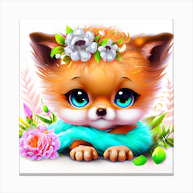 Adorable Little Fox Canvas Print