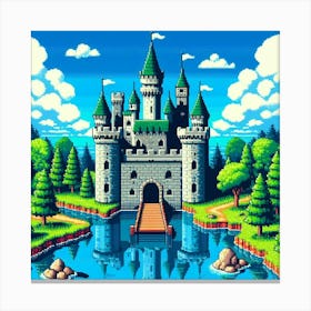 8-bit castle 3 Canvas Print