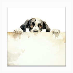 Dalmatian Dog On A White Board Canvas Print