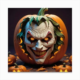 Joker Pumpkin 5 Canvas Print