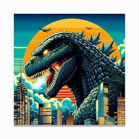 Monster Cityscape Canvas Print