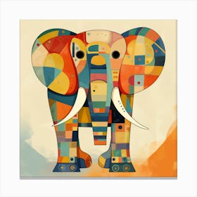 Abstract Elephant Canvas Print