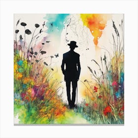 Man In Hat Canvas Print