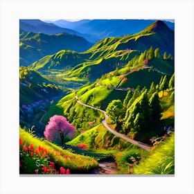 Chinese Landscape Painting Canvas Print