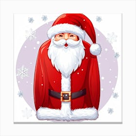 Cartoon Style Winter Clothing Collection Featuring A Red Fluffy Santa Claus Hat With A White Brim A (6) Canvas Print