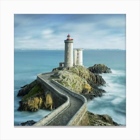 Lighthouse On The Coast Canvas Print