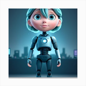 Robot Girl 3 Canvas Print