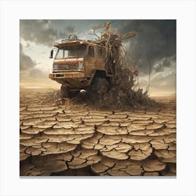 Truck In The Desert 6 Canvas Print