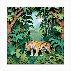 Tiger In The Jungle Canvas Print