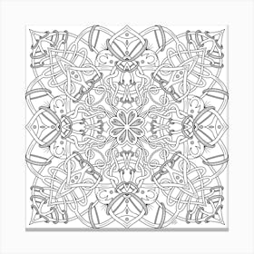 Traditional Adults Coloring Book Page Canvas Print