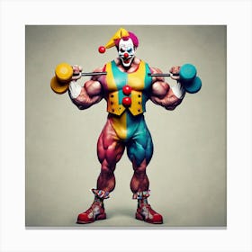Clown Bodybuilder 2 Canvas Print