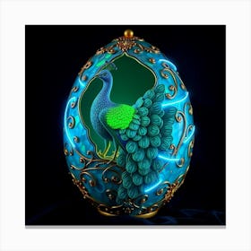 Peacock Painting Canvas Print