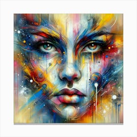 Abstract portrait of a face Canvas Print