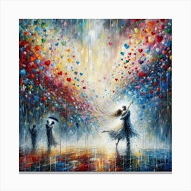 Love In The Rain 4 Canvas Print