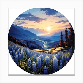 Sunset In The Valley Canvas Print