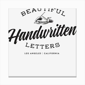 Beautiful Handwritten Letters Canvas Print