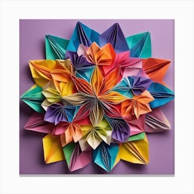 Flowers of stunning colors Origami Flower Canvas Print
