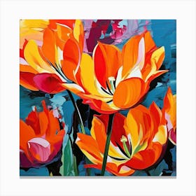 Orange Tulips 2 Canvas Print