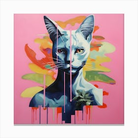Cats dream in pink. Canvas Print