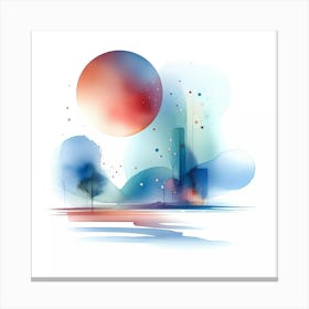 Abstract Watercolor Painting 21 Canvas Print