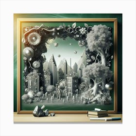 3d Cityscape Canvas Print