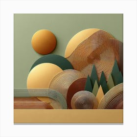 3d Paper Art Canvas Print