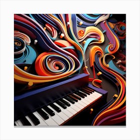 Abstract Piano Art Canvas Print
