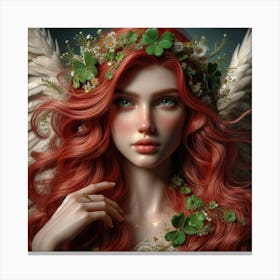 Shamrock Angel Canvas Print