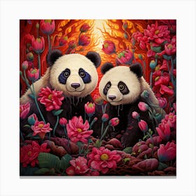 Panda Bears 1 Canvas Print