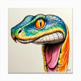 Head Of A Snake Canvas Print