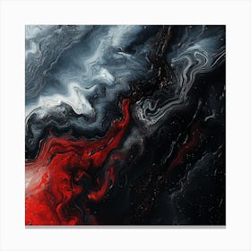 Abstract Black And Red Painting Canvas Print