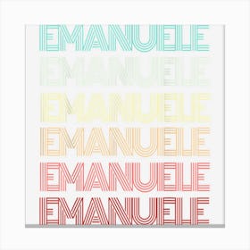 First Name Emanuele Italian Italian Boy Retro Birthday Canvas Print