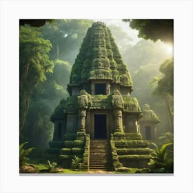 Angkor Temple In The Jungle Paintings Art Print 1 Canvas Print