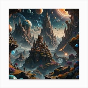 Space Castle Canvas Print