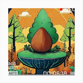 Acorn Nutmeg Wall Art Canvas Print