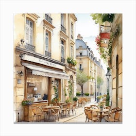 Paris Street Cafe Canvas Print