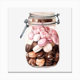 Jar Of Macarons 2 Canvas Print