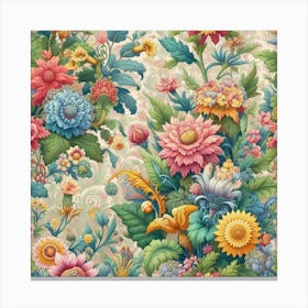 Floral Wallpaper 1 Canvas Print