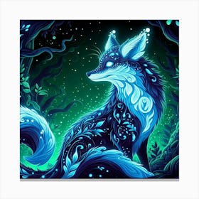 A mystical fox 1 Canvas Print