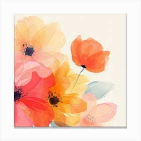 Watercolor Flowers 2 Canvas Print