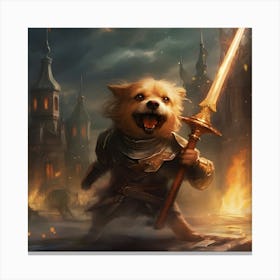 Knight Dog Canvas Print