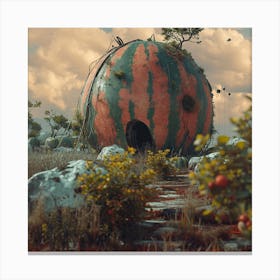 Watermelon House Canvas Print