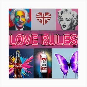 Love Rules 1 Canvas Print