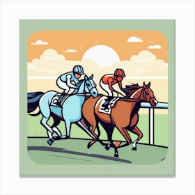 Horse Racing 14 Canvas Print
