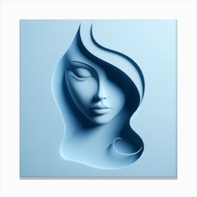 Silhouette a woman 9 Canvas Print