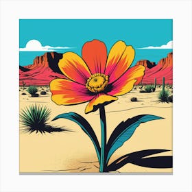 Flower In The Desert Canvas Print