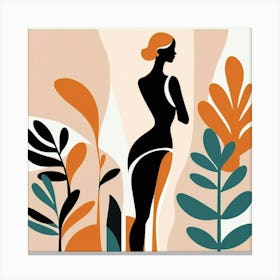 Woman In The Forest Canvas Print