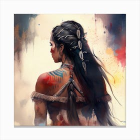 Powerful Warrior Back Woman #2 Canvas Print