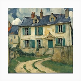 The House of Dr Gachet in Auvers-sur-Oise, Paul Cézanne 6 Canvas Print