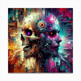 Skulls And Brains Canvas Print